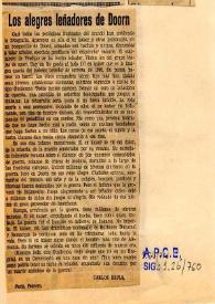 Los alegres leñadores de Doorn / Carlos Esplá | Biblioteca Virtual Miguel de Cervantes