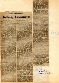 ¡Adiós, Gomariz! | Biblioteca Virtual Miguel de Cervantes