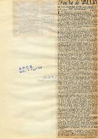 El falangismo ante los productos agrícolas / El Valijero | Biblioteca Virtual Miguel de Cervantes