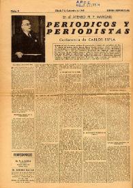 Periódicos y periodistas / conferencia de Carlos Esplá | Biblioteca Virtual Miguel de Cervantes