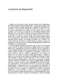 Actualidad de Maquiavelo / Juan José Sebreli | Biblioteca Virtual Miguel de Cervantes