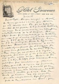 Carta de Indalecio Prieto a Carlos Esplá. Nueva York | Biblioteca Virtual Miguel de Cervantes