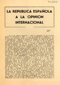 La República española a la opinión internacional | Biblioteca Virtual Miguel de Cervantes