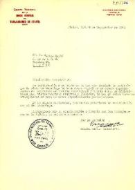 Carta de Rafael Mira, secretario de U.G.T. en México a Carlos Esplá. México, 9 de septiembre de 1941 | Biblioteca Virtual Miguel de Cervantes
