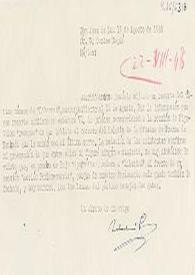 Carta de Indalecio Prieto a Carlos Esplá. San Juan de la Luz, 19 de agosto de 1948 | Biblioteca Virtual Miguel de Cervantes