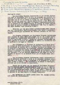 Carta de Carlos Esplá a las Sociedades Hispanas Confederadas. México D. F., 12 de enero de 1961 | Biblioteca Virtual Miguel de Cervantes