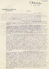 Carta de Josep Tarradellas a Carlos Esplá. 8 de junio de 1960 | Biblioteca Virtual Miguel de Cervantes