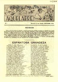 "Aquelarre". Folleto antifranquista publicado en México | Biblioteca Virtual Miguel de Cervantes