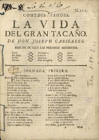 Comedia famosa, la vida del gran tacaño / de don Joseph Cañizares | Biblioteca Virtual Miguel de Cervantes