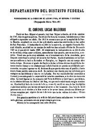 El coronel Lucas Balderas | Biblioteca Virtual Miguel de Cervantes
