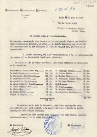Carta de Solidaridad Republicana Española al Sr. D. Carlos Esplá. París, 21 de Mayo de 1964 | Biblioteca Virtual Miguel de Cervantes