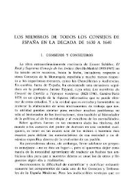 Los miembros de todos los Consejos de España en la década de 1630 a 1640  / Quintín Aldea | Biblioteca Virtual Miguel de Cervantes