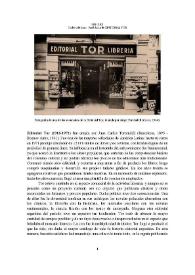 Editorial Tor (1916-1971) [Semblanza] / Carlos Abraham | Biblioteca Virtual Miguel de Cervantes