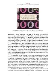 Josep Maria Castellet (Barcelona, 1926-2014) [Semblanza] / Reyes Vila-Belda | Biblioteca Virtual Miguel de Cervantes