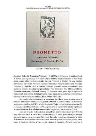 Sociedad Editorial Prometeo (Valencia, 1914-1939) [Semblanza] / Javier Lluch-Prats
 | Biblioteca Virtual Miguel de Cervantes