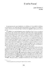 El exilio: Francia  / Juan Goytisolo | Biblioteca Virtual Miguel de Cervantes