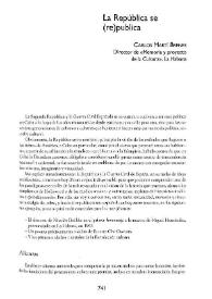 La República se (re)publica  / Carlos Martí Brenes | Biblioteca Virtual Miguel de Cervantes
