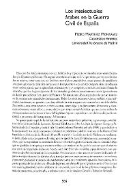 Los intelectuales árabes en la Guerra Civil de España  / Pedro Martínez Montávez | Biblioteca Virtual Miguel de Cervantes