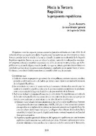 Hacia la Tercera República: la propuesta republicana  / Julio Anguita | Biblioteca Virtual Miguel de Cervantes