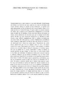 Objetable representación de Francisco Ayala / Dionisio Cañas | Biblioteca Virtual Miguel de Cervantes