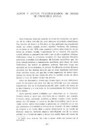 Autor y lector ficcionalizados en obras de Francisco Ayala / Estelle Irizarry | Biblioteca Virtual Miguel de Cervantes
