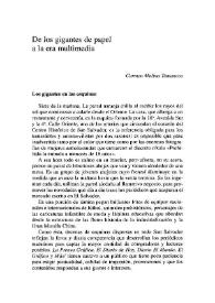 De los gigantes de papel a la era multimedia / Carmen Molina Tamacas | Biblioteca Virtual Miguel de Cervantes