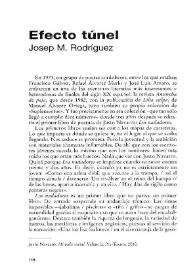 Efecto túnel / Josep M. Rodríguez | Biblioteca Virtual Miguel de Cervantes
