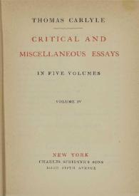 Critical and miscellaneous essays. Volume IV / Thomas Carlyle | Biblioteca Virtual Miguel de Cervantes