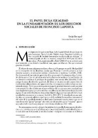 El papel de la igualdad en la fundamentación de los derechos sociales de Francisco Laporta / Borja Barragué | Biblioteca Virtual Miguel de Cervantes