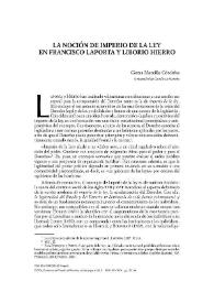 La noción de imperio de la ley en Francisco Laporta y Liborio Hierro / Gema Marcilla Córdoba | Biblioteca Virtual Miguel de Cervantes