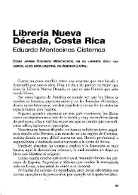 Librería Nueva Década, Costa Rica / Eduardo Montecinos Cisternas | Biblioteca Virtual Miguel de Cervantes