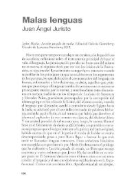 Malas lenguas / Juan Ángel Juristo | Biblioteca Virtual Miguel de Cervantes