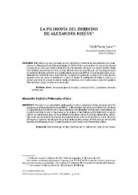La filosofía del derecho de Alexandre Kojève / Oriol Farrés Juste | Biblioteca Virtual Miguel de Cervantes