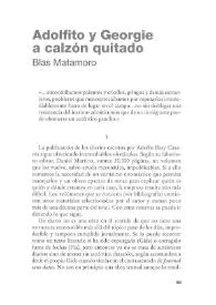 Adolfito y George a calzón quitado / Blas Matamoro | Biblioteca Virtual Miguel de Cervantes