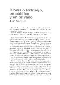Dionisio Ridruejo, en público y en privado / Juan Marqués | Biblioteca Virtual Miguel de Cervantes