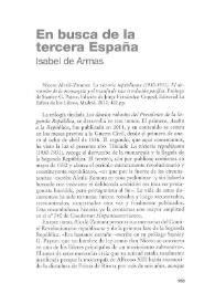 En busca de la tercera España / Isabel de Armas | Biblioteca Virtual Miguel de Cervantes