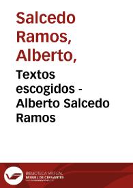 Textos escogidos - Alberto Salcedo Ramos | Biblioteca Virtual Miguel de Cervantes