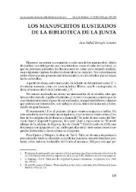 Los manuscritos ilustrados de la Biblioteca de la Junta / Ana Isabel Beneyto Lozano | Biblioteca Virtual Miguel de Cervantes