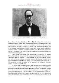 Josep Fornas Martínez (Barcelona, 1924- )
 [Semblanza] / Mireia Sopena | Biblioteca Virtual Miguel de Cervantes