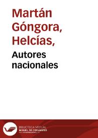 Autores nacionales | Biblioteca Virtual Miguel de Cervantes