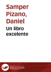 Un libro excelente | Biblioteca Virtual Miguel de Cervantes