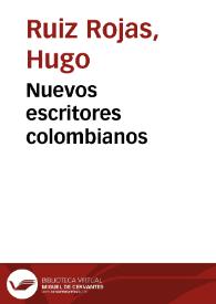 Nuevos escritores colombianos | Biblioteca Virtual Miguel de Cervantes