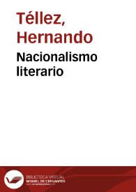 Nacionalismo literario | Biblioteca Virtual Miguel de Cervantes