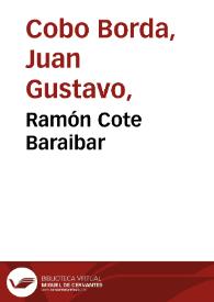 Ramón Cote Baraibar | Biblioteca Virtual Miguel de Cervantes