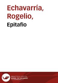 Epitafio | Biblioteca Virtual Miguel de Cervantes