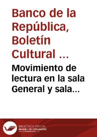 Movimiento de lectura en la sala General y sala Colombia: septiembre de 1978 | Biblioteca Virtual Miguel de Cervantes