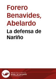 La defensa de Nariño | Biblioteca Virtual Miguel de Cervantes