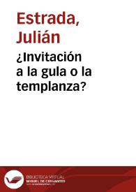 ¿Invitación a la gula o la templanza? | Biblioteca Virtual Miguel de Cervantes