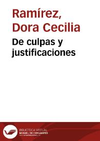 De culpas y justificaciones | Biblioteca Virtual Miguel de Cervantes