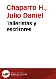 Talleristas y escritores | Biblioteca Virtual Miguel de Cervantes